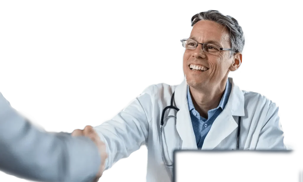 doctor meeting pharmaceutical distributor doctor